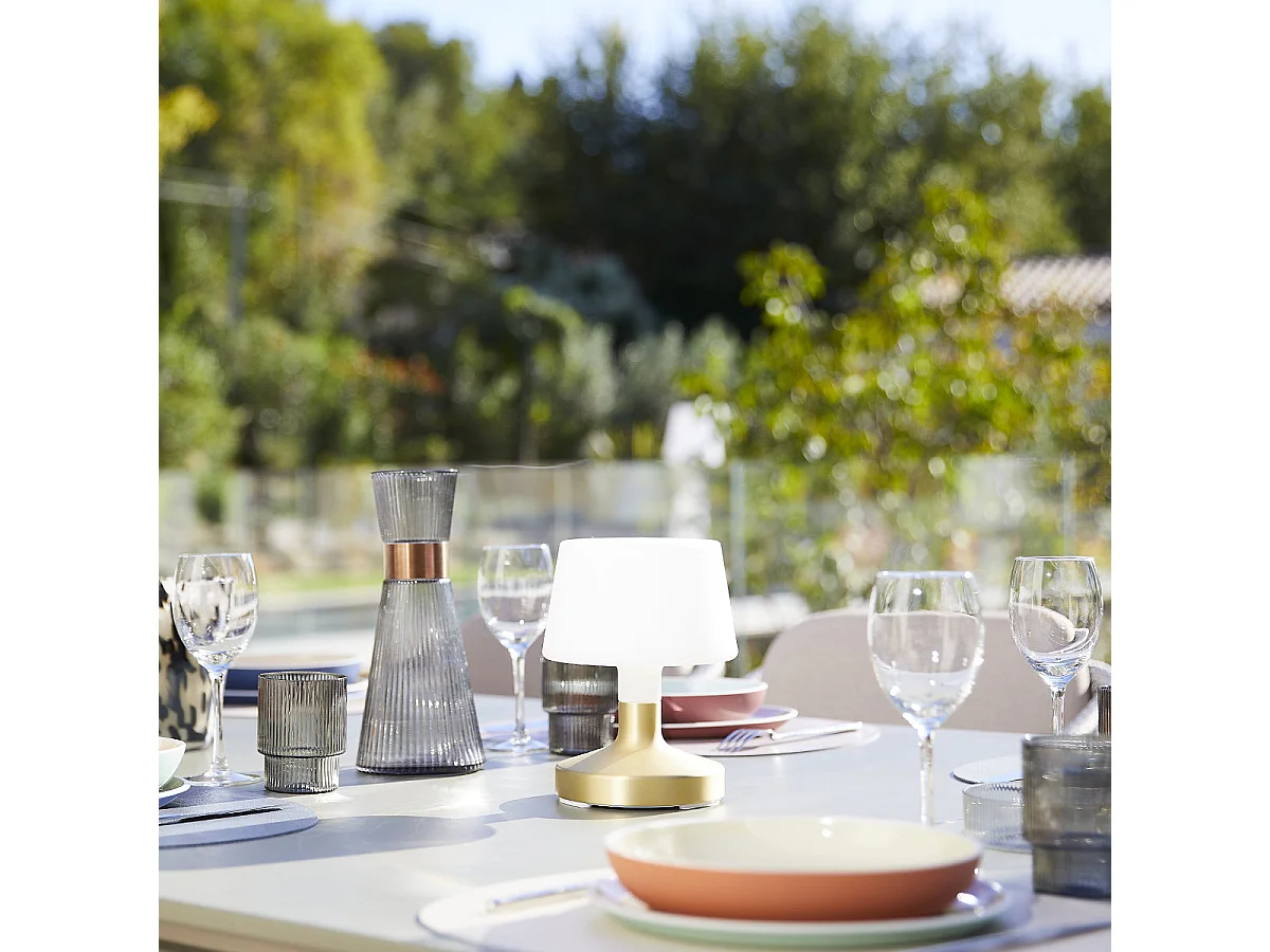 Lampe de table touch LED HELEN Doré Polyéthylène H21CM