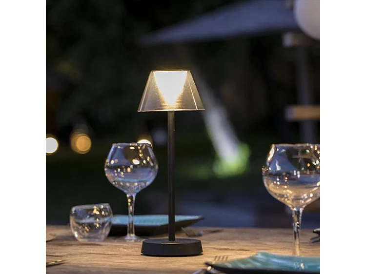 Lampe de table sans fil LED BEVERLY Noir Plastique H34CM