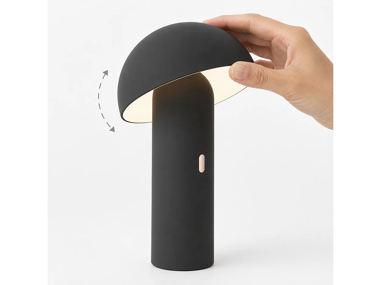 Lampe de table sans fil TOD Noir H28cm