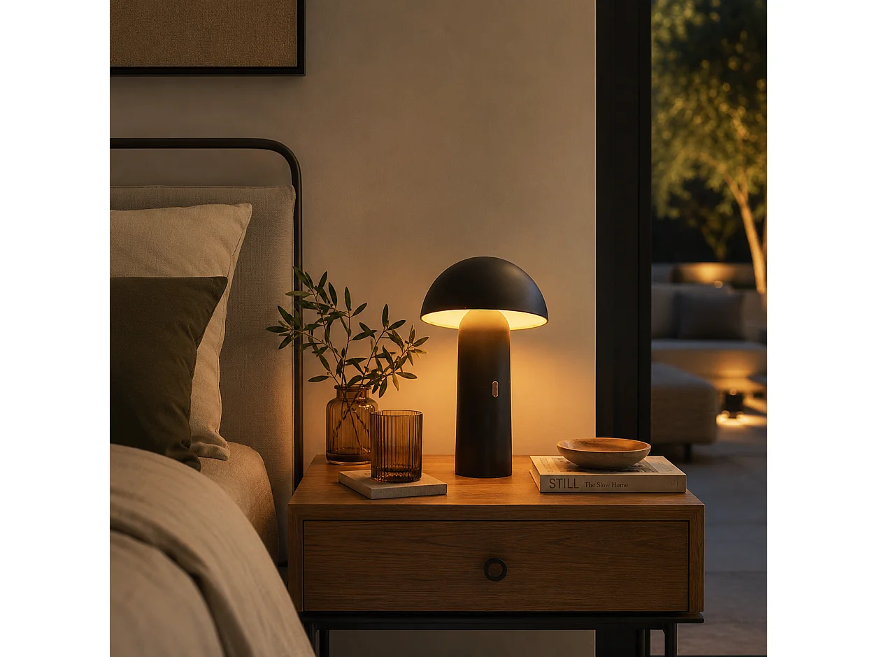 Lampe de table sans fil TOD Noir H28cm