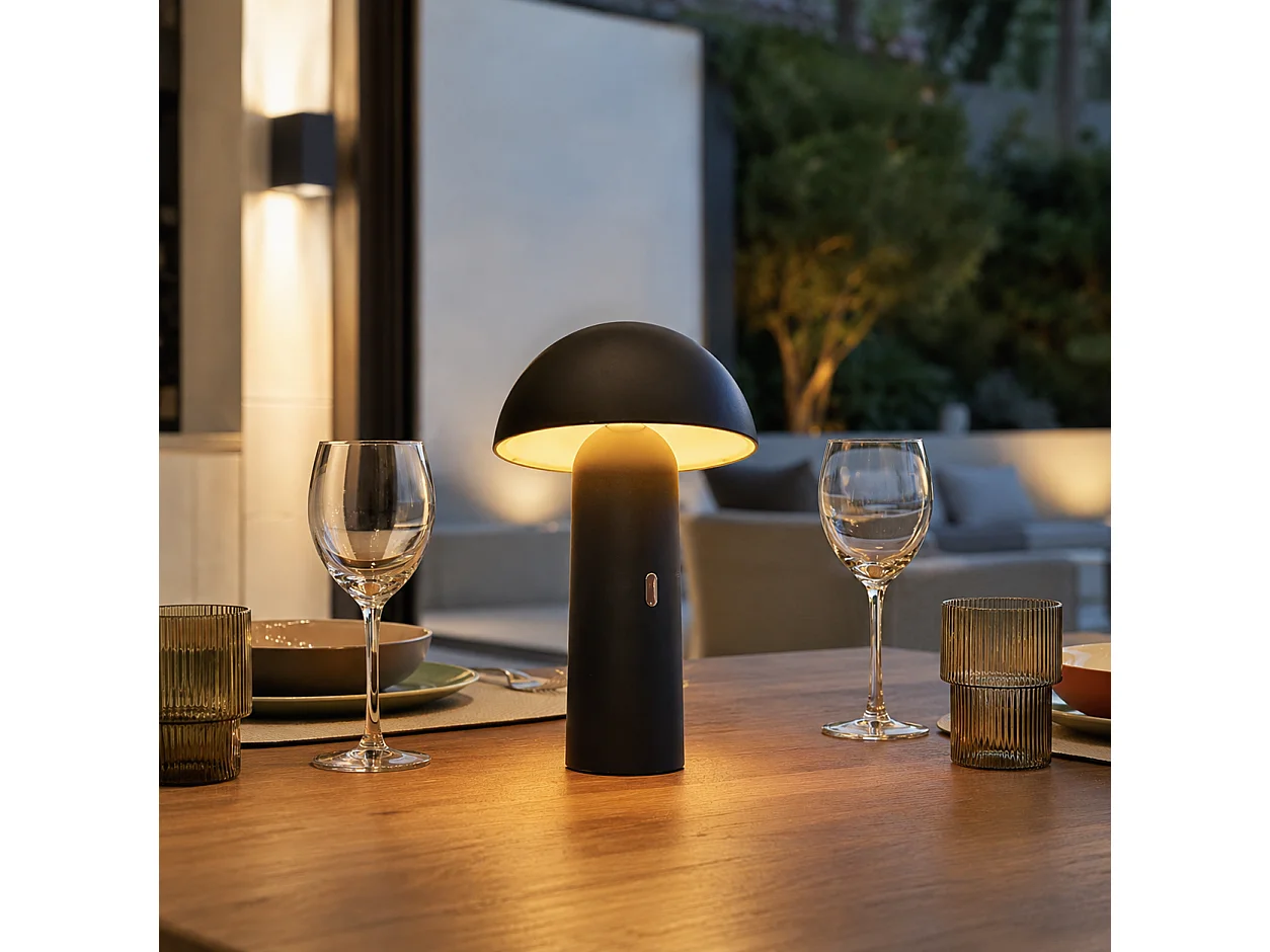 Lampe de table sans fil TOD Noir H28cm