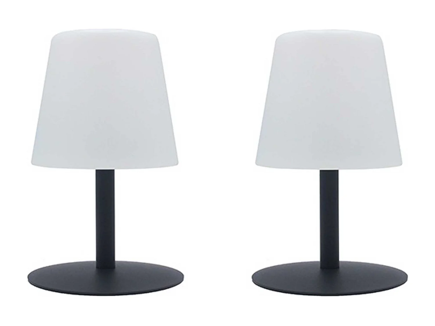 2 Lampes de table sans fil STANDY MINI Gris H25cm