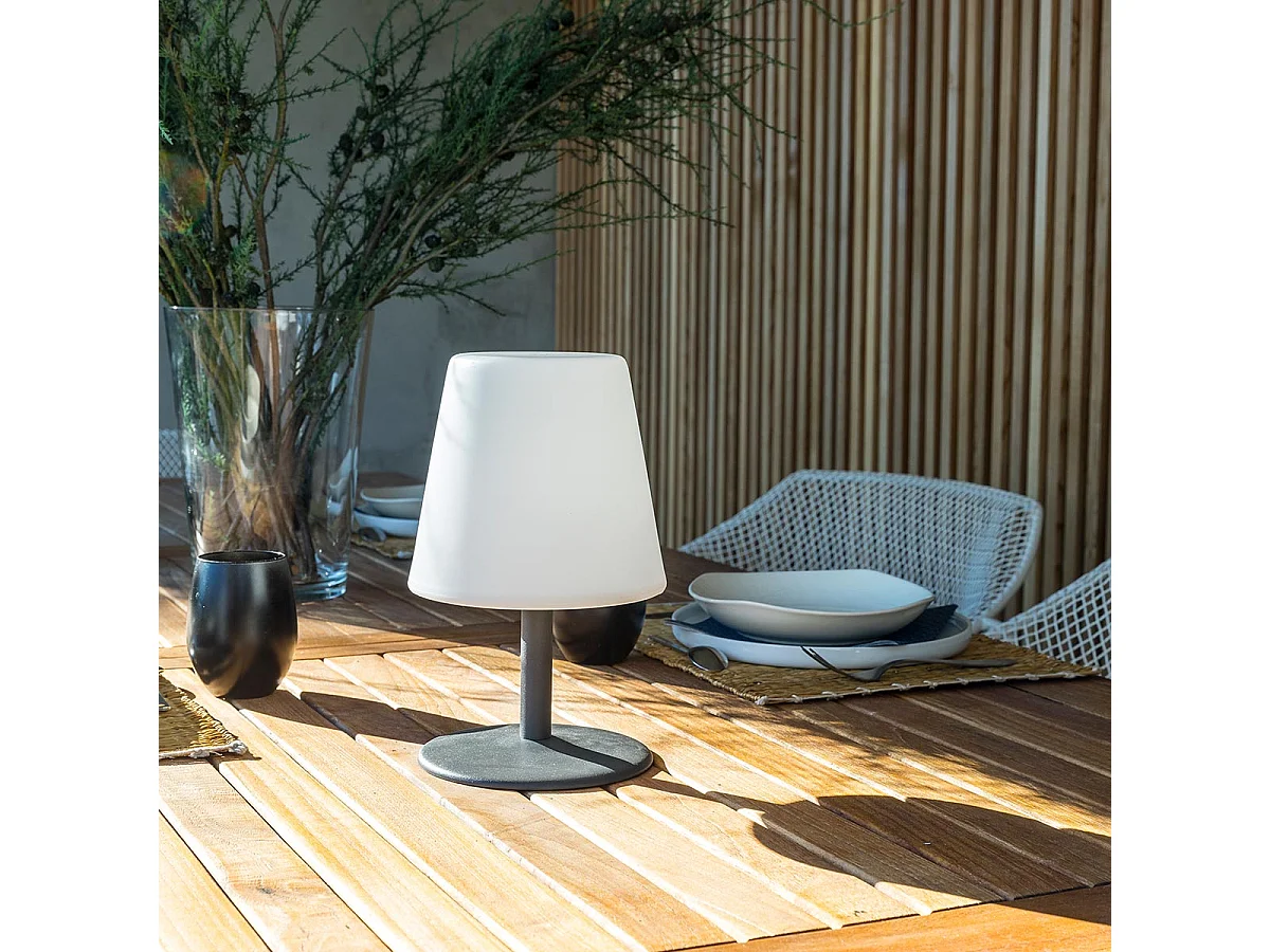 2 Lampes de table sans fil STANDY MINI Gris H25cm