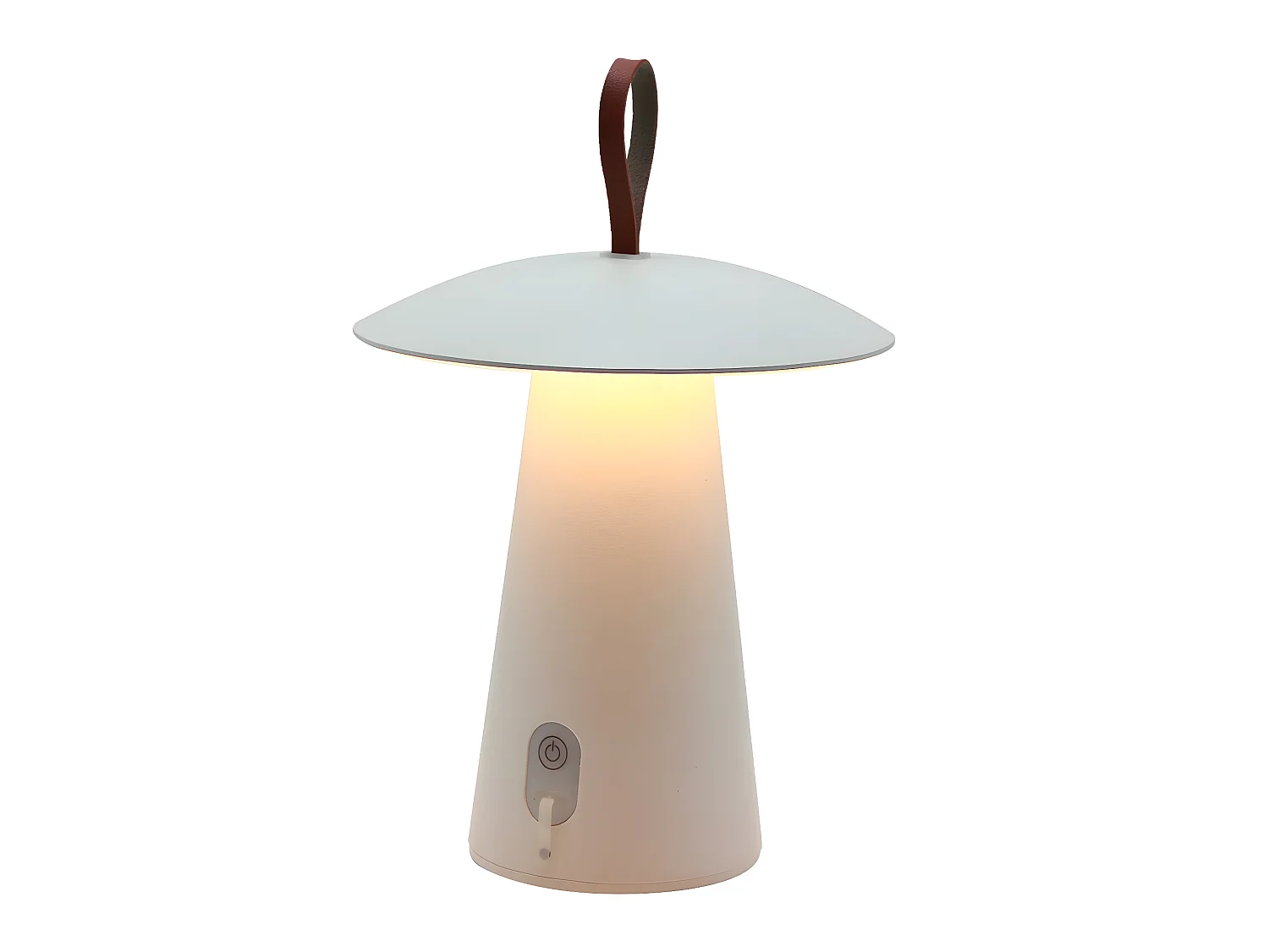 Lampe de table sans fil LED FUNGY Blanc Aluminium H29CM