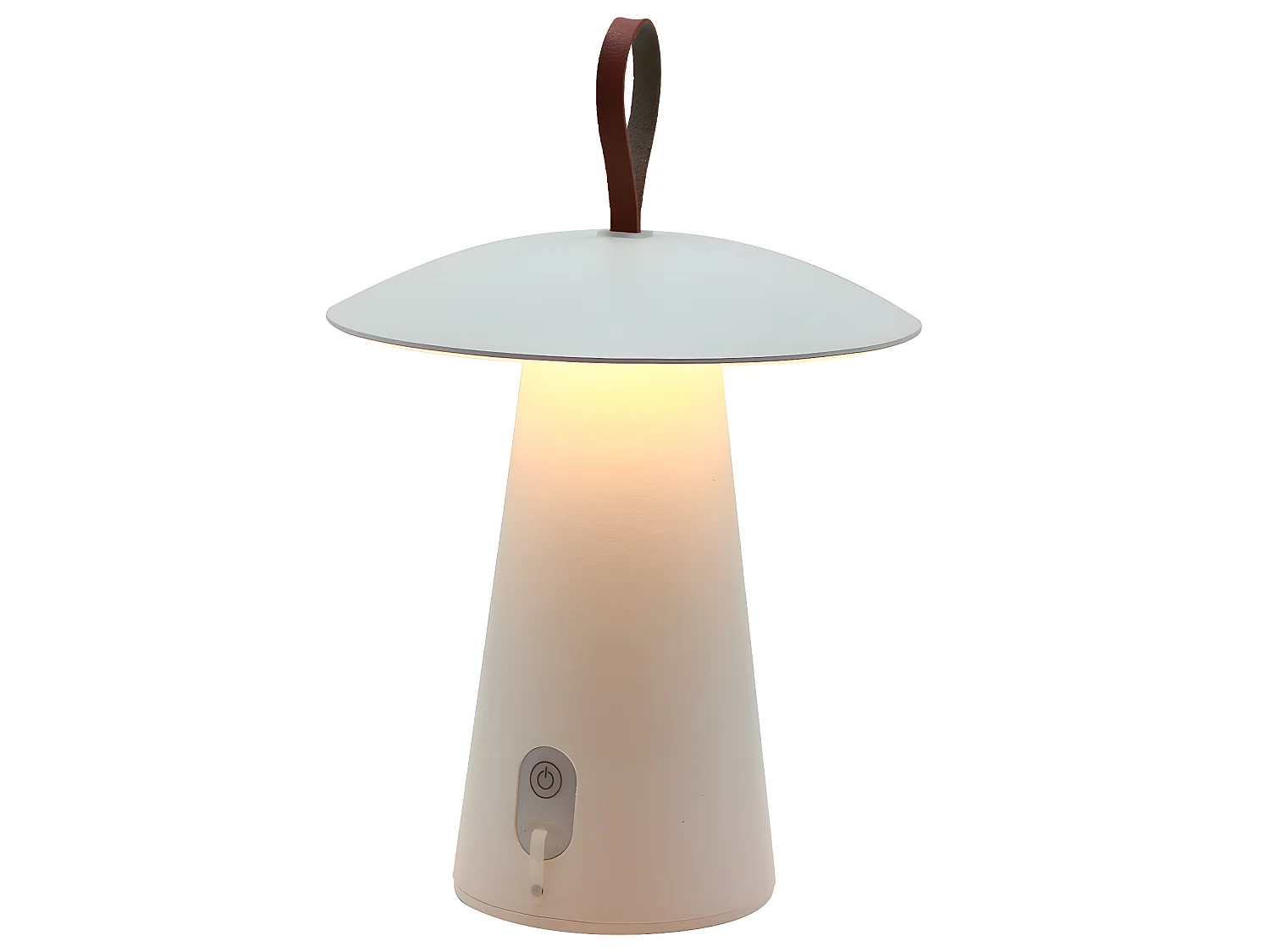 Lampe de table sans fil LED FUNGY Blanc Aluminium H29CM