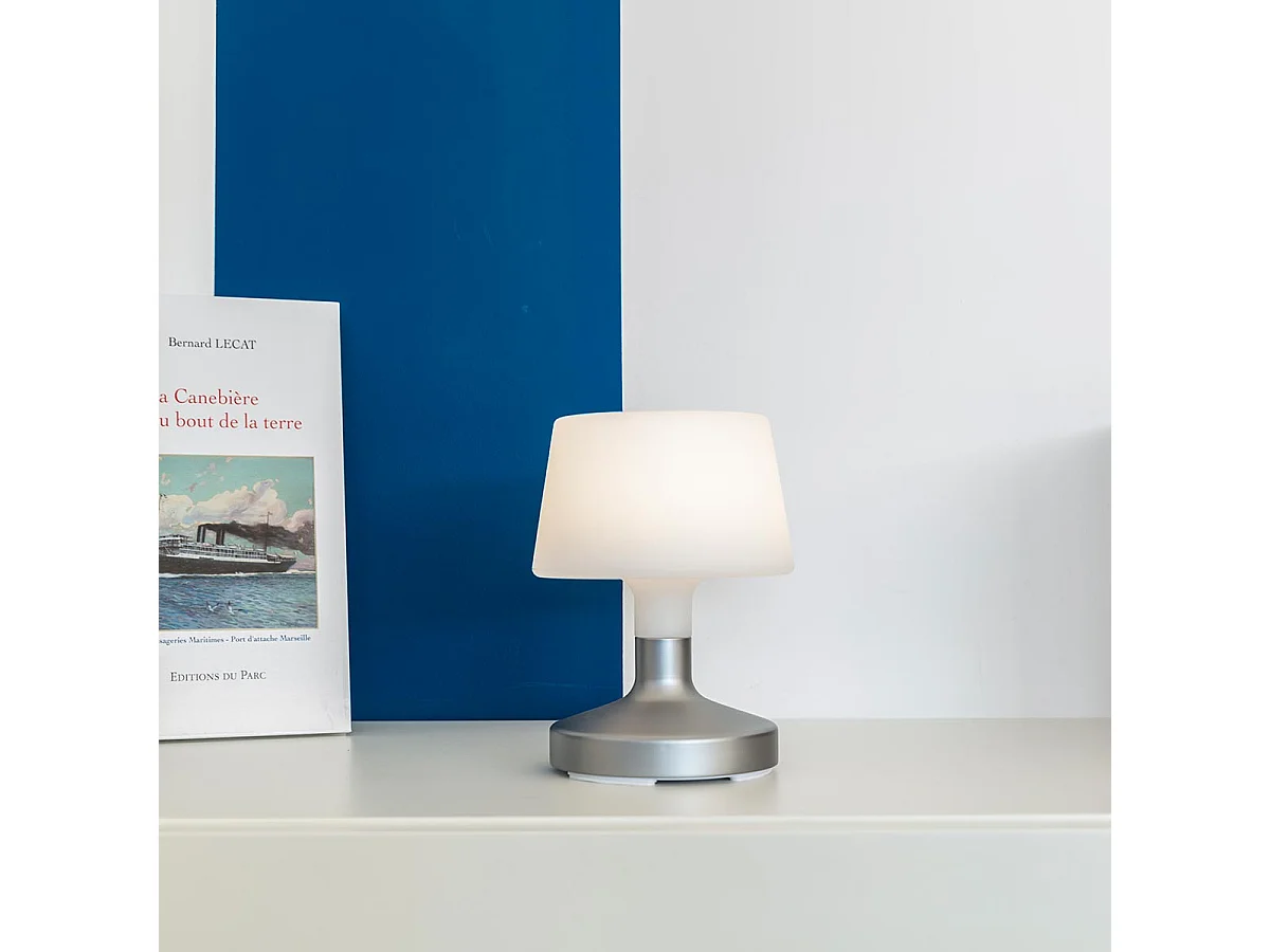 Lampe de table touch LED HELEN Argent Polyéthylène H21CM