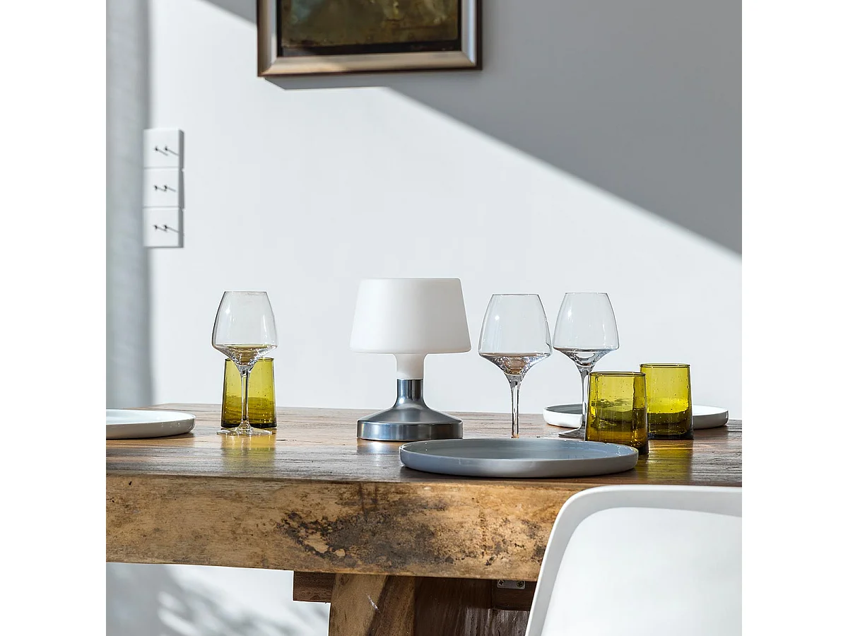 Lampe de table touch LED HELEN Argent Polyéthylène H21CM