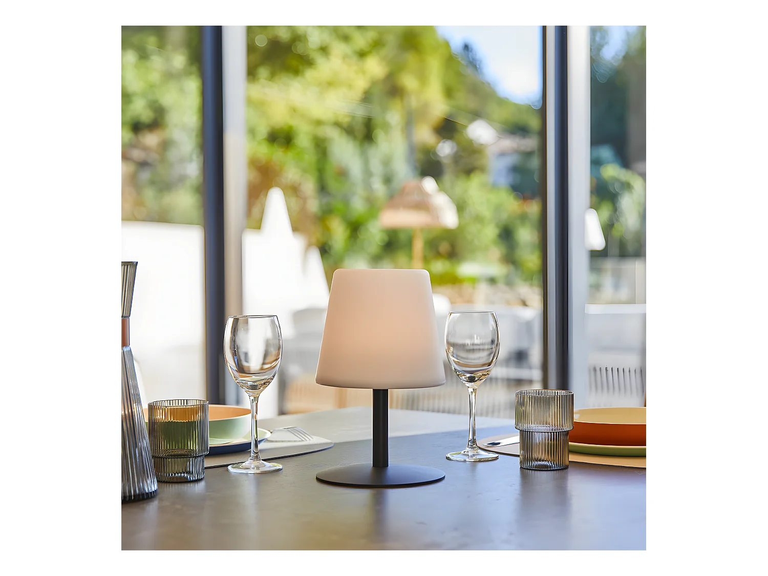 Lampe de table sans fil LED STANDY MINI Noir Acier H25CM