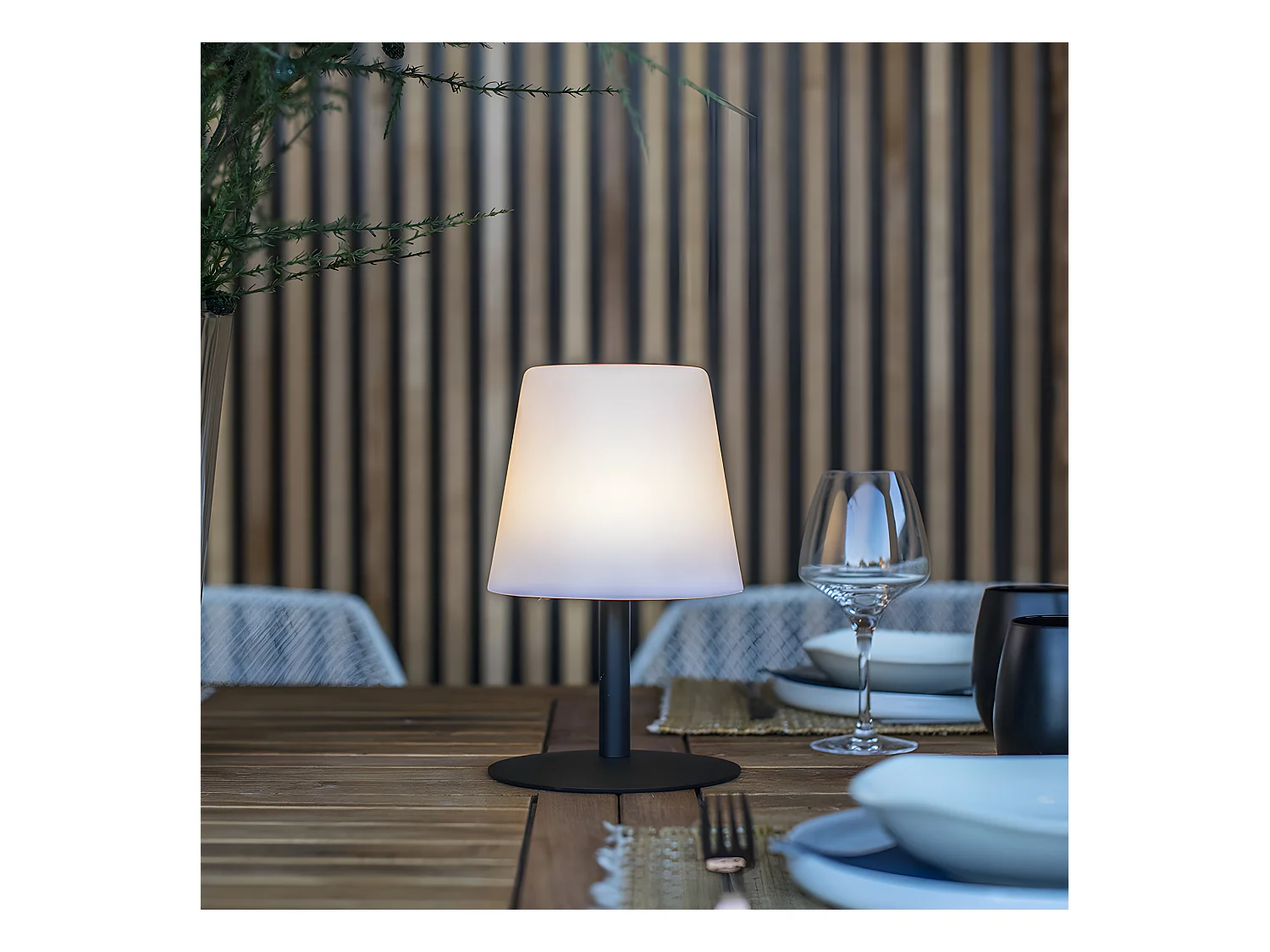 Lampe de table sans fil LED STANDY MINI Noir Acier H25CM