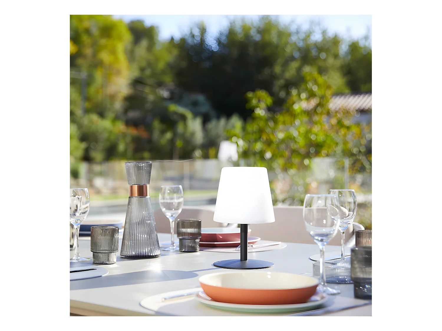 Lampe de table sans fil LED STANDY MINI Noir Acier H25CM