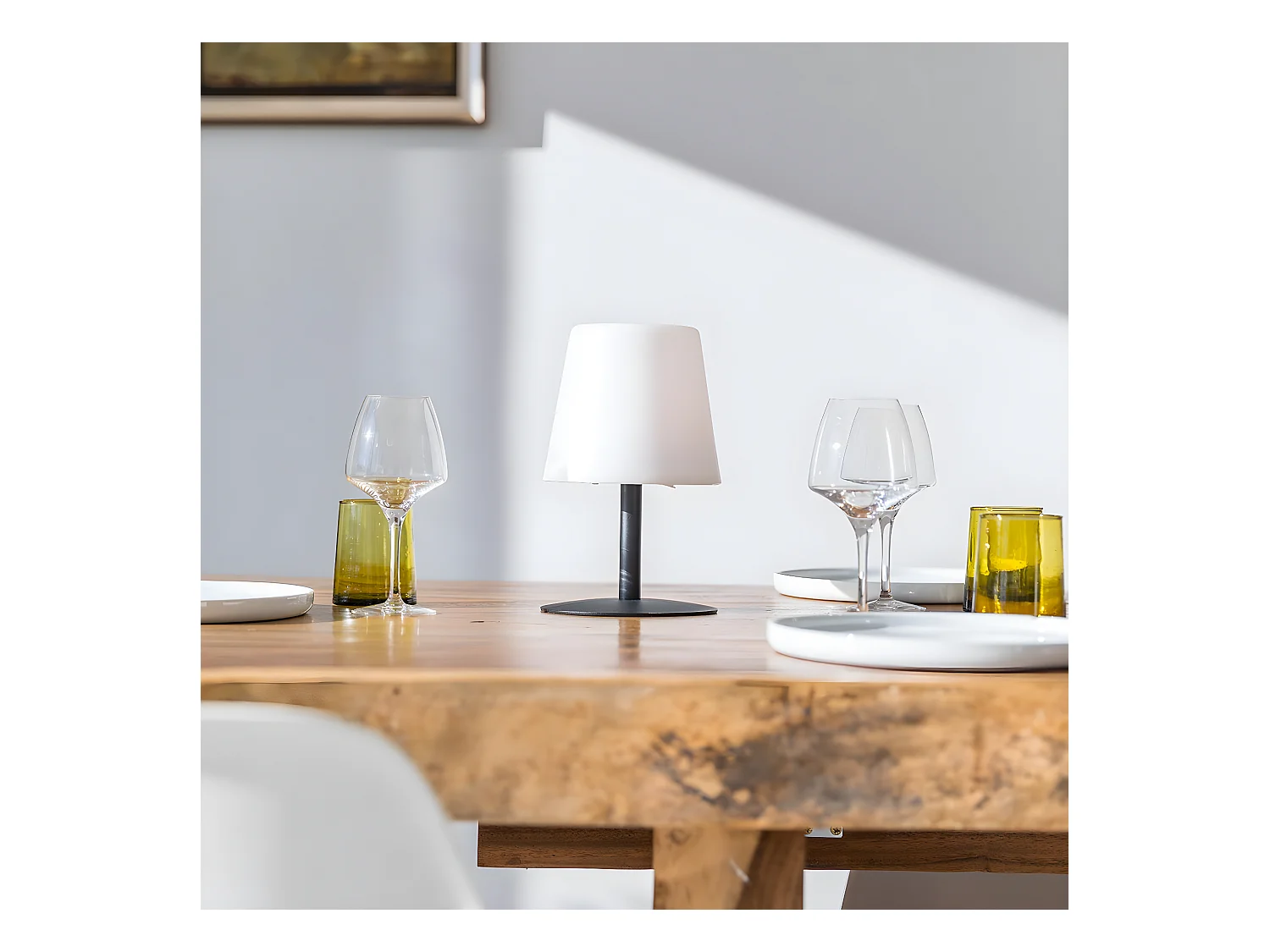 Lampe de table sans fil LED STANDY MINI Noir Acier H25CM