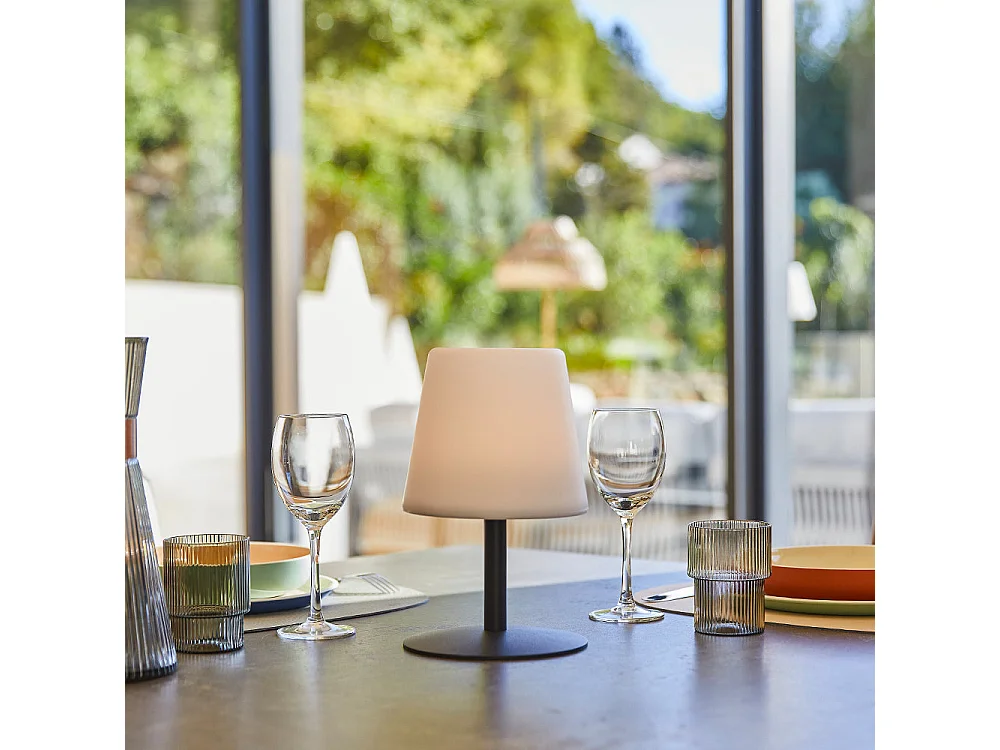 Lampe de table sans fil LED STANDY MINI Noir Acier H25CM