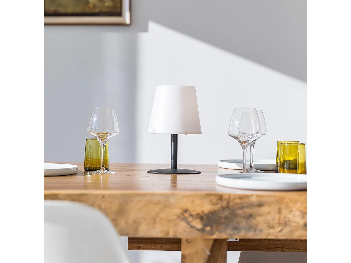 Lampe de table sans fil LED STANDY MINI Noir Acier H25CM