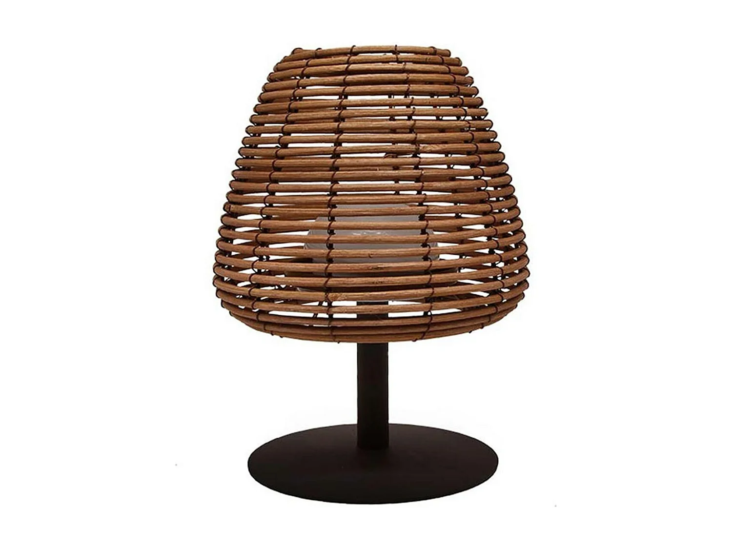 Lampe de table sans fil LED STANDY MINI Beige Rotin H25CM