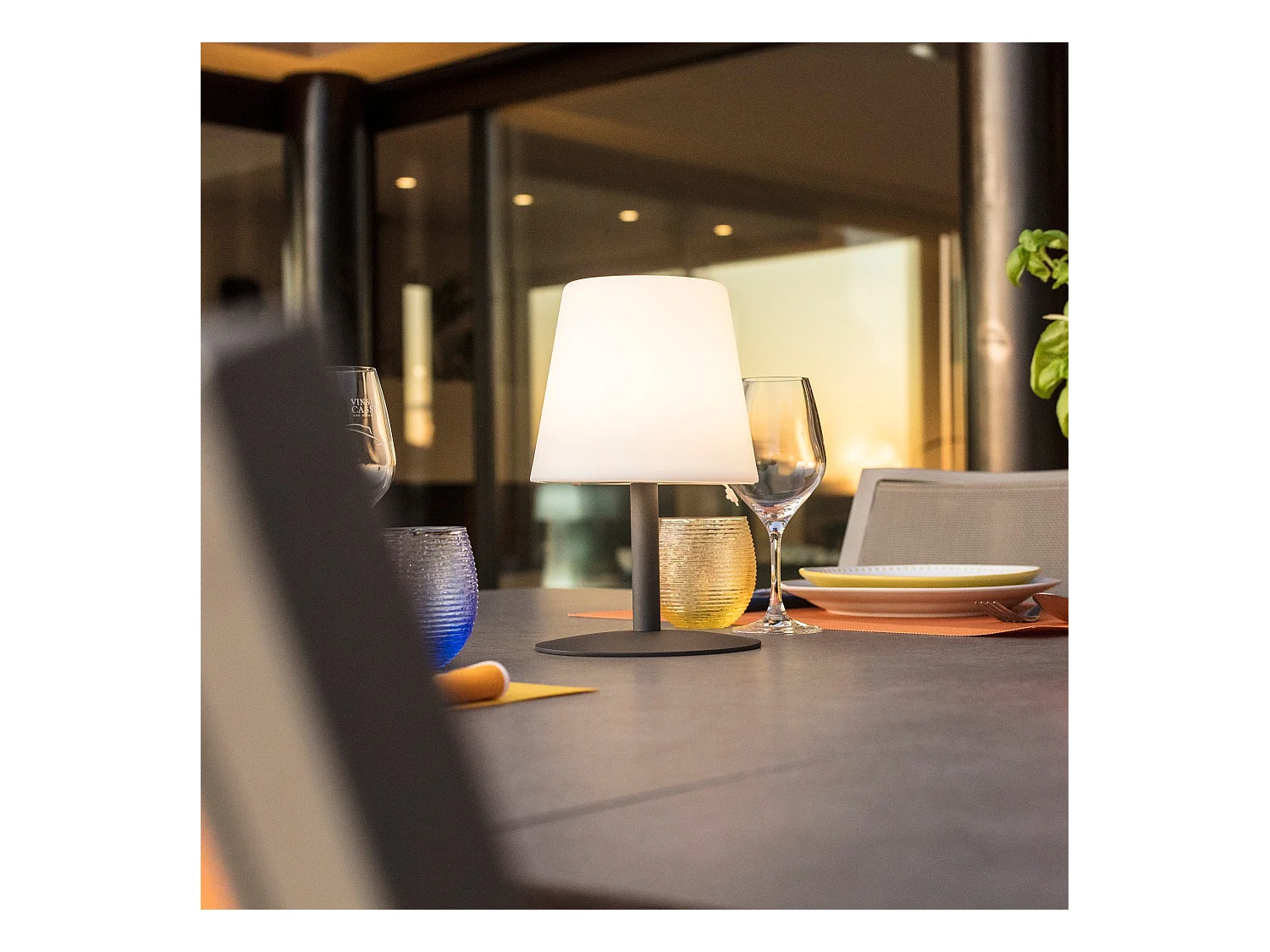 Lampe de table sans fil LED STANDY MINI Gris Acier H25CM