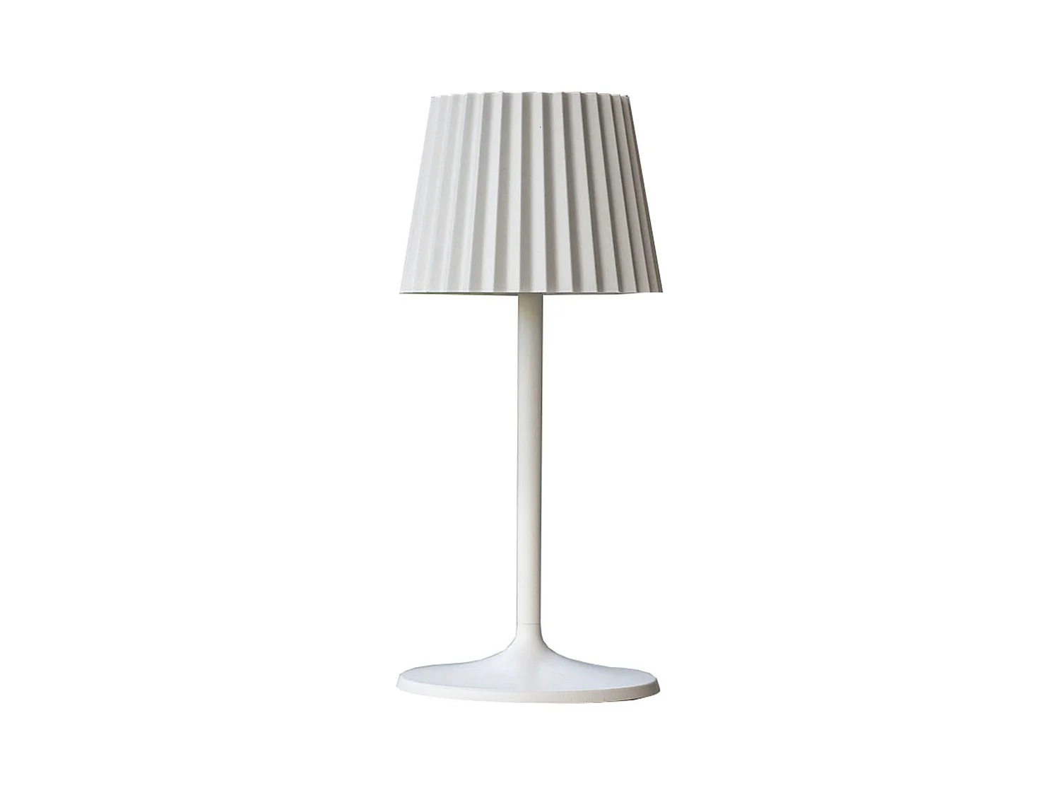 Lampe de table sans fil LED ABBY Blanc Aluminium H30CM