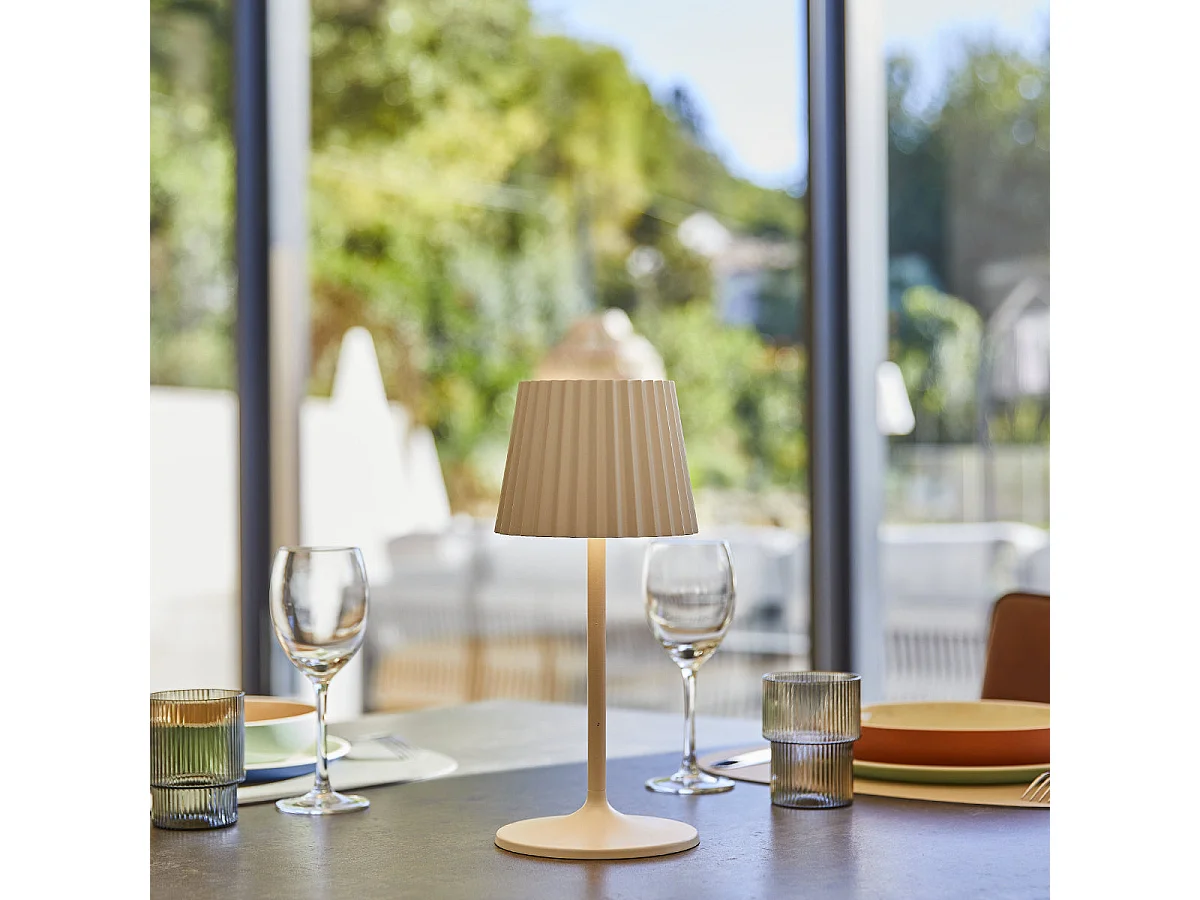 Lampe de table sans fil ABBY Blanc H30cm