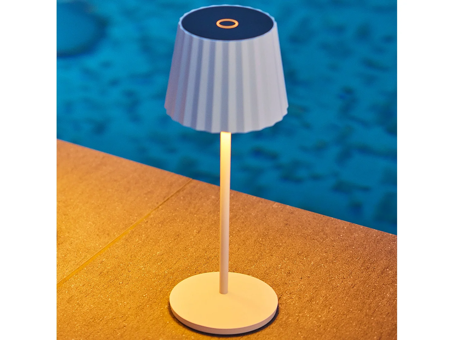 Lampe de table sans fil ABBY Blanc H30cm