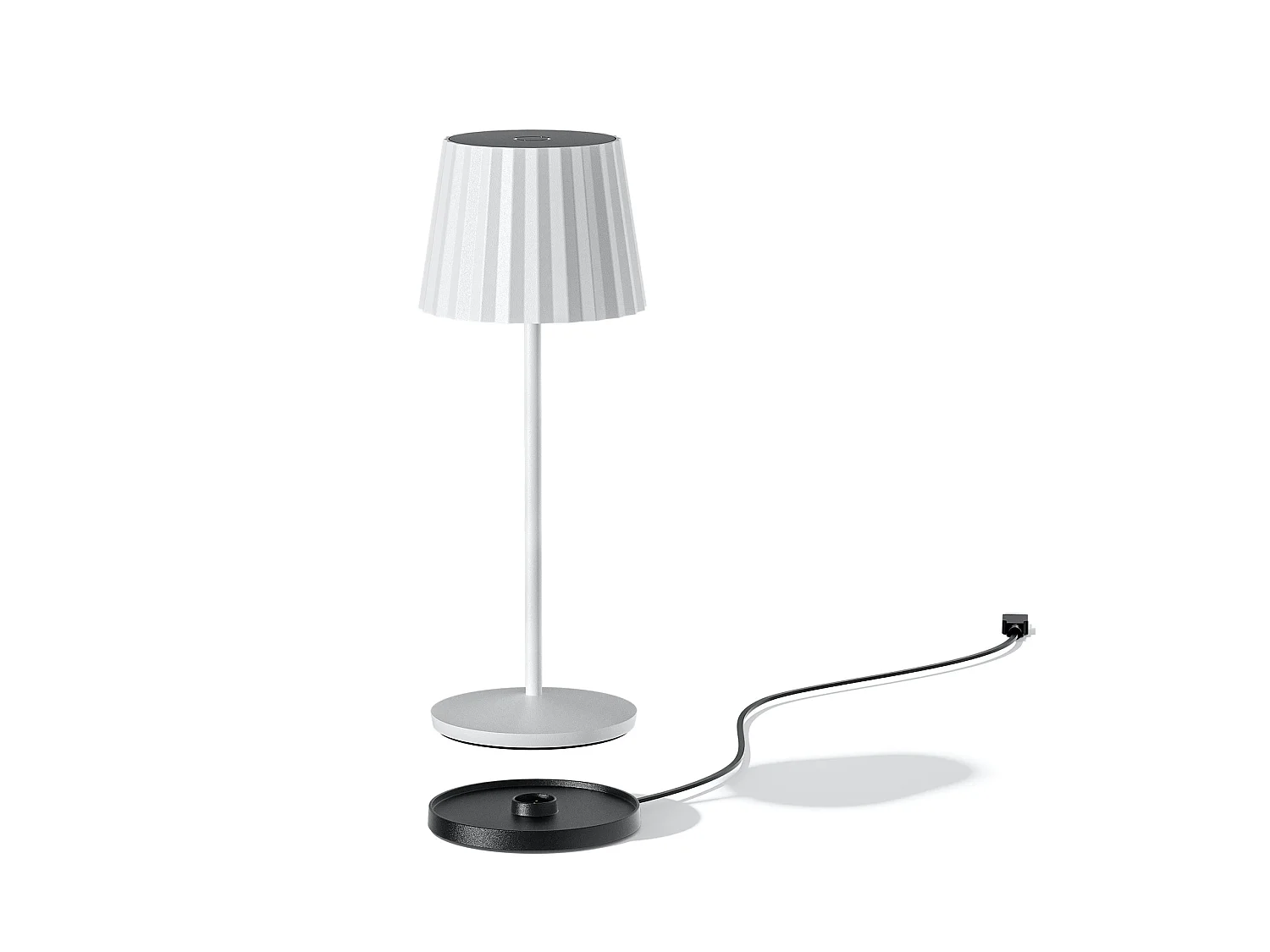 Lampe de table sans fil ABBY Blanc H30cm