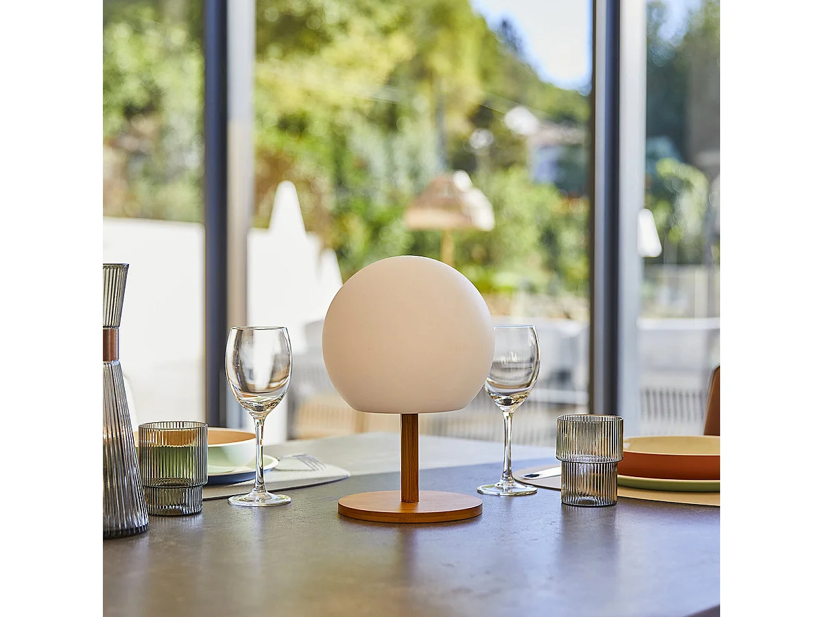 Lampe de table sans fil pied extensible LUNY H28cm