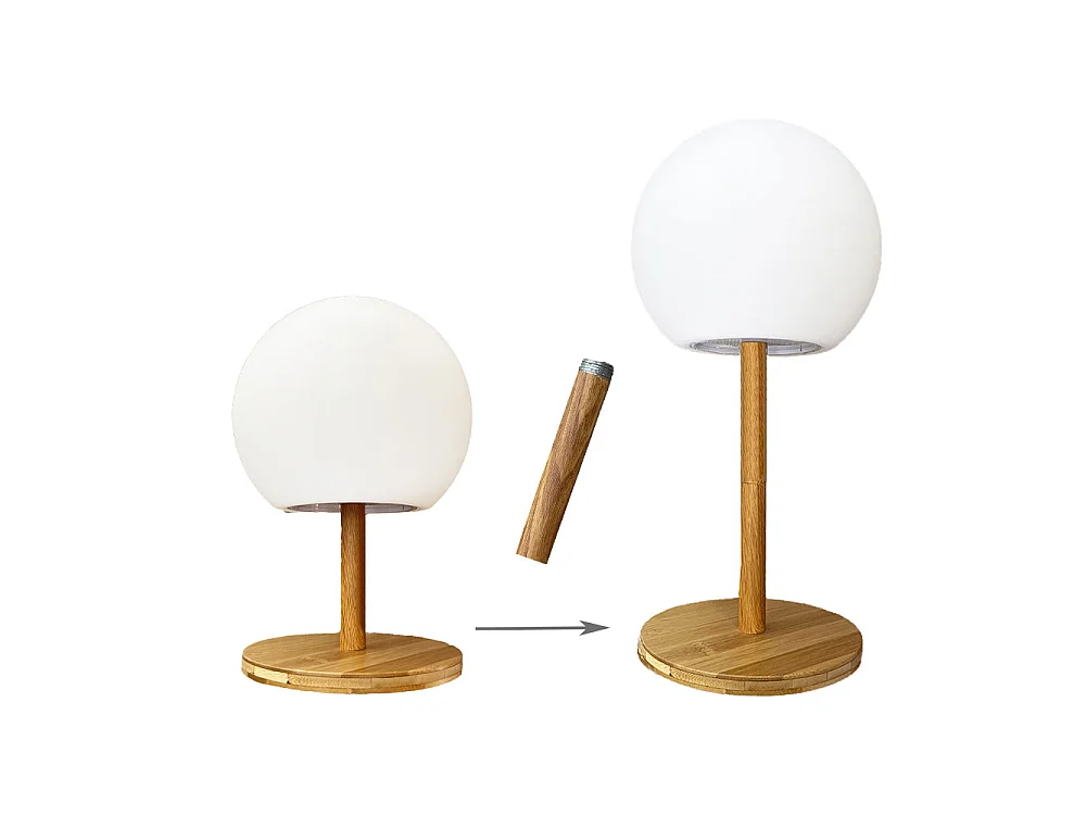 Lampe de table sans fil pied extensible LUNY H28cm