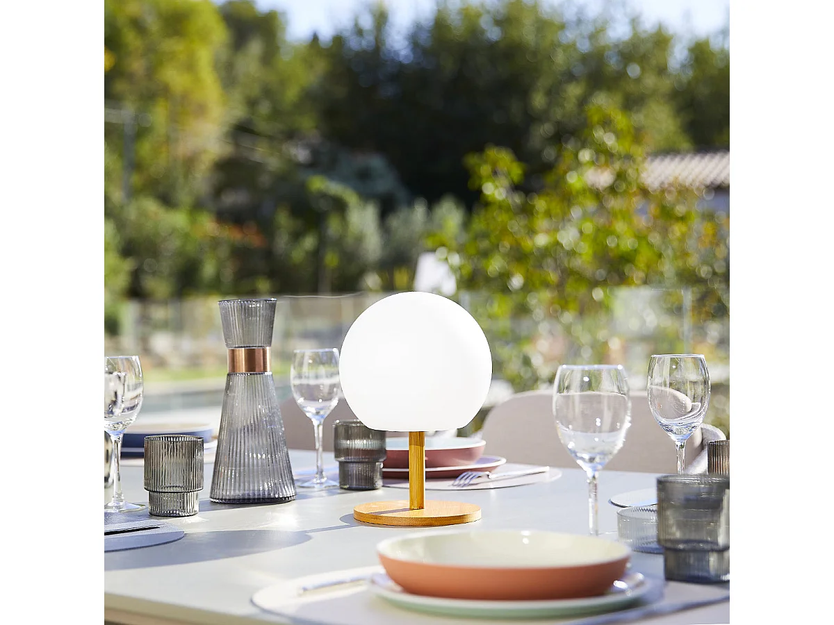 Lampe de table sans fil pied extensible LUNY H28cm