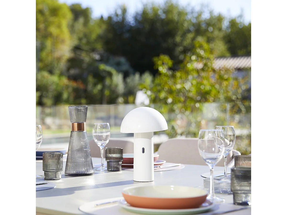 Lampe de table sans fil LED TOD Blanc Metal H28CM