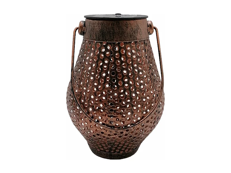 Lanterne solaire décorative DOTY Cuivre Metal H17cm