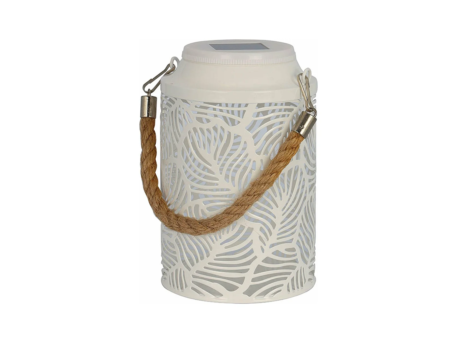 Mini lanterne solaire RAINBOW Blanc Metal H17.5cm