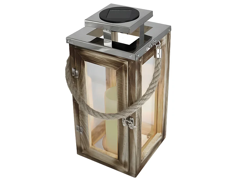 SOLARLATERNE mit griff H28cm OAKY