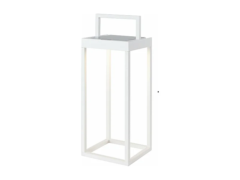 Lanterne solaire chic HYDRA Blanc Aluminium H34cm