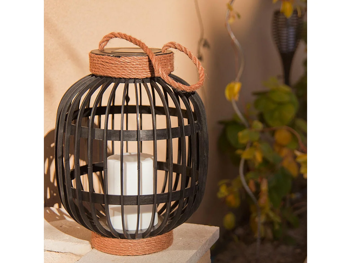 Decoratieve lantaarn op zonne-energie H30cm FIDJY