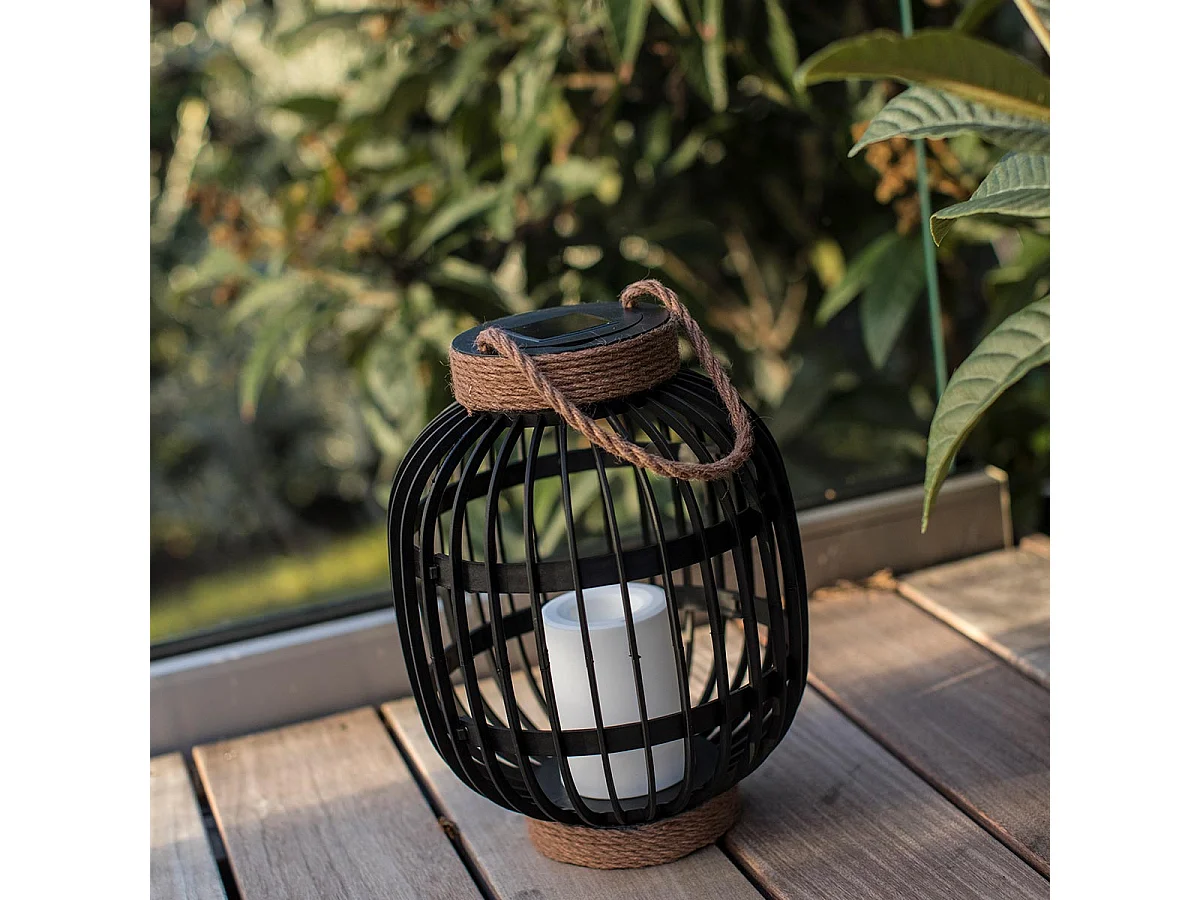 Decoratieve lantaarn op zonne-energie H30cm FIDJY