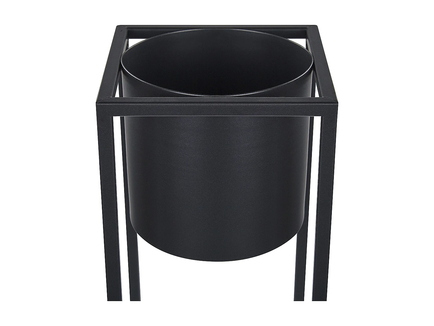 Verhoogde bloempot IDRA Metaal 15 cm Zwart