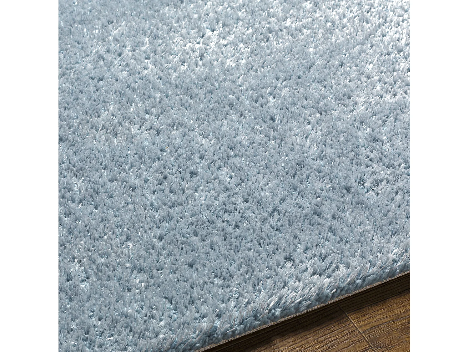 Tapis Shaggy Uni - Bleu - 160x213cm - CLAIRE