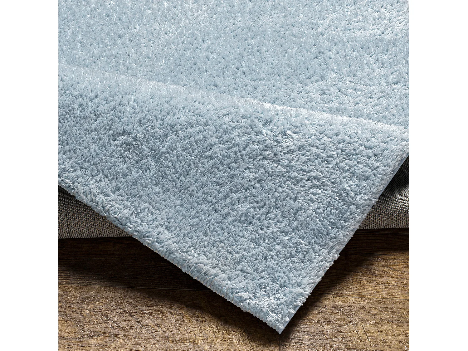 Tapis Shaggy Uni - Bleu - 160x213cm - CLAIRE