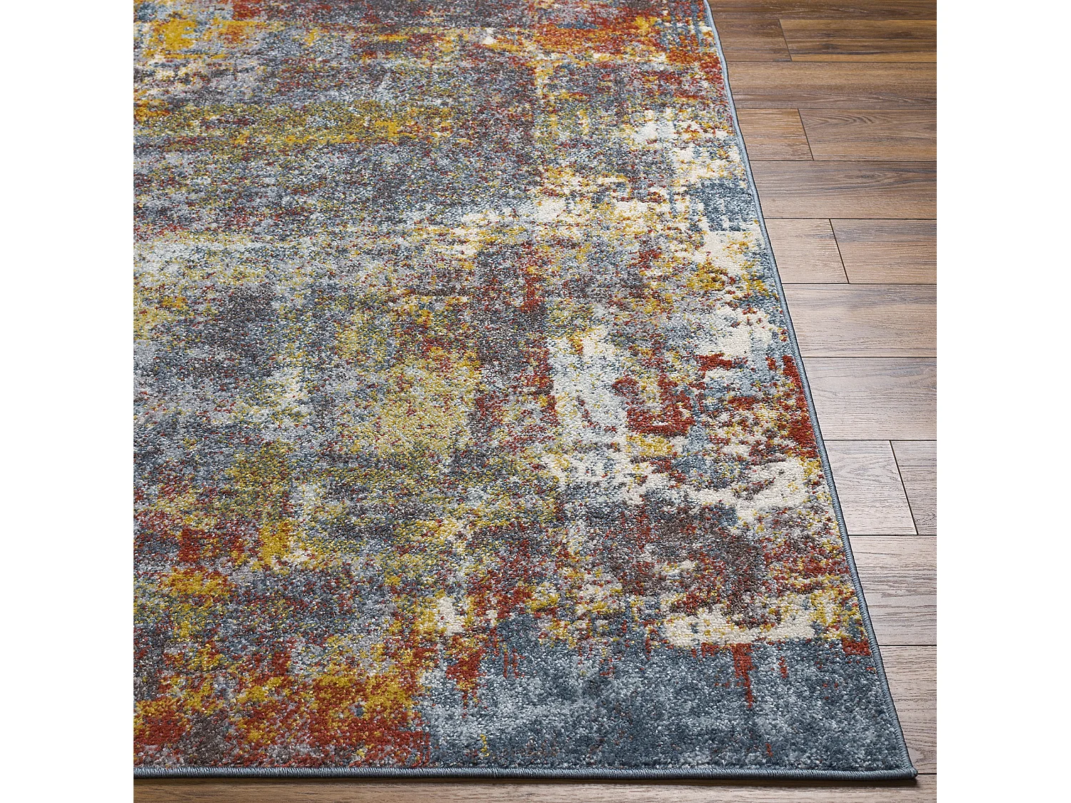 Modern Abstract Tapijt - Meerkleurig/Blauw - 200x275cm - NOA