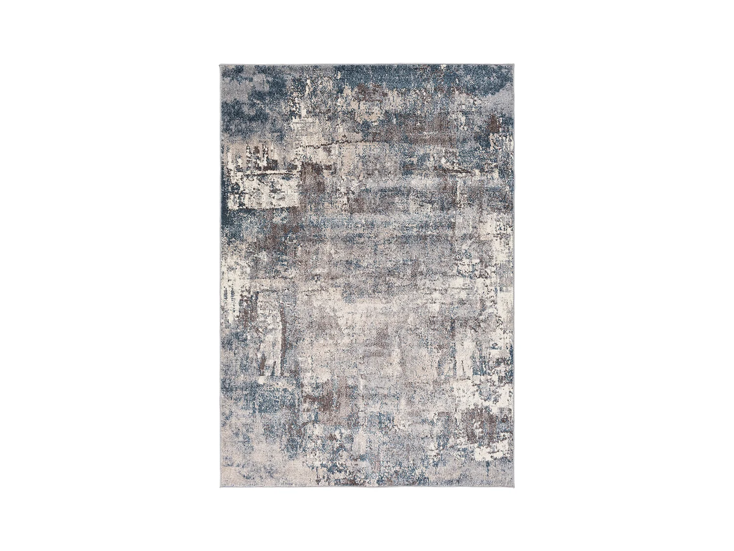 Modern Abstract Tapijt - Blauw/Grijs - 160x213cm - NOA