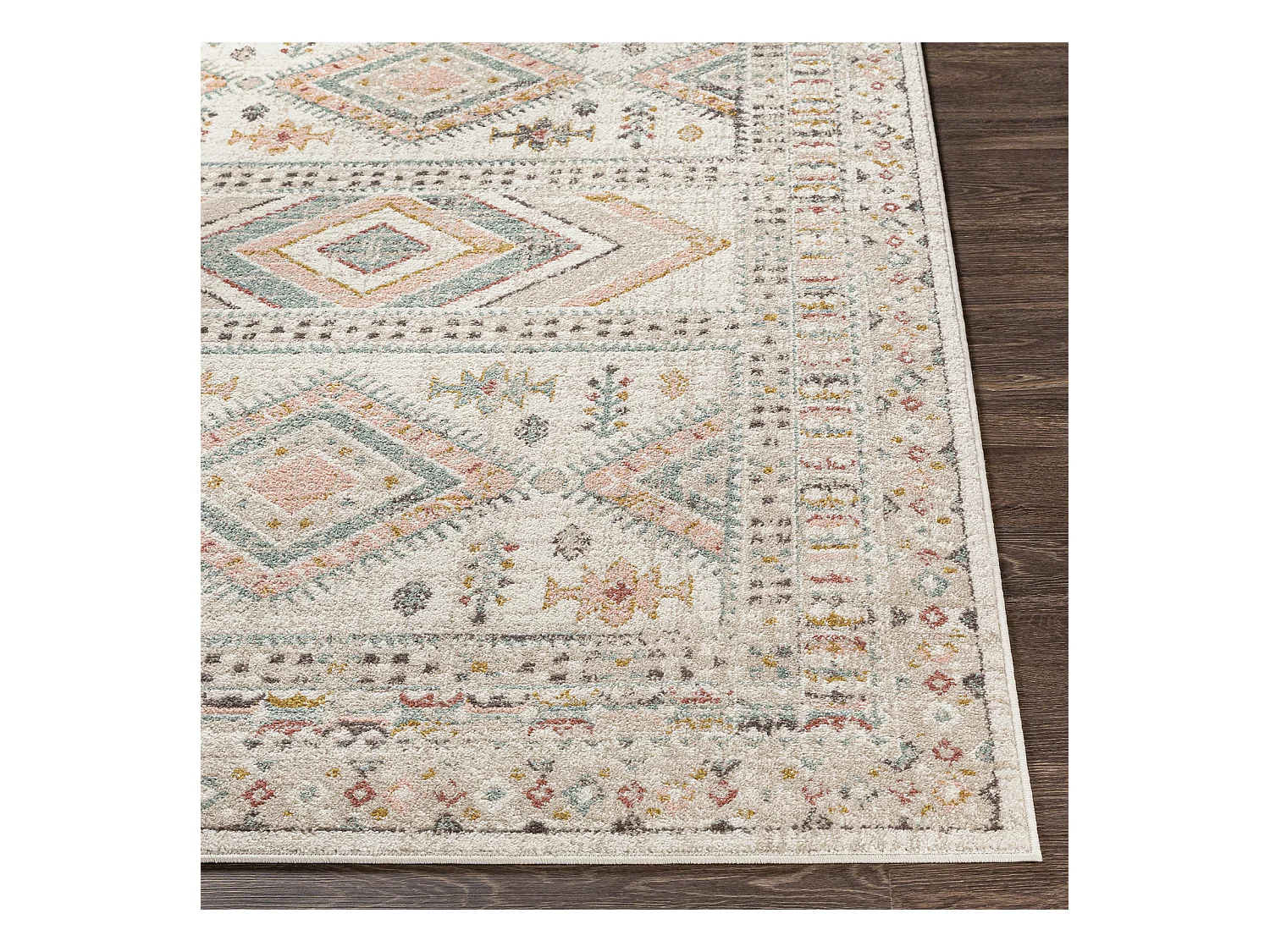 Tapis Scandinave Bohème - Multicolore/Rose - 160x213cm - EVELYN