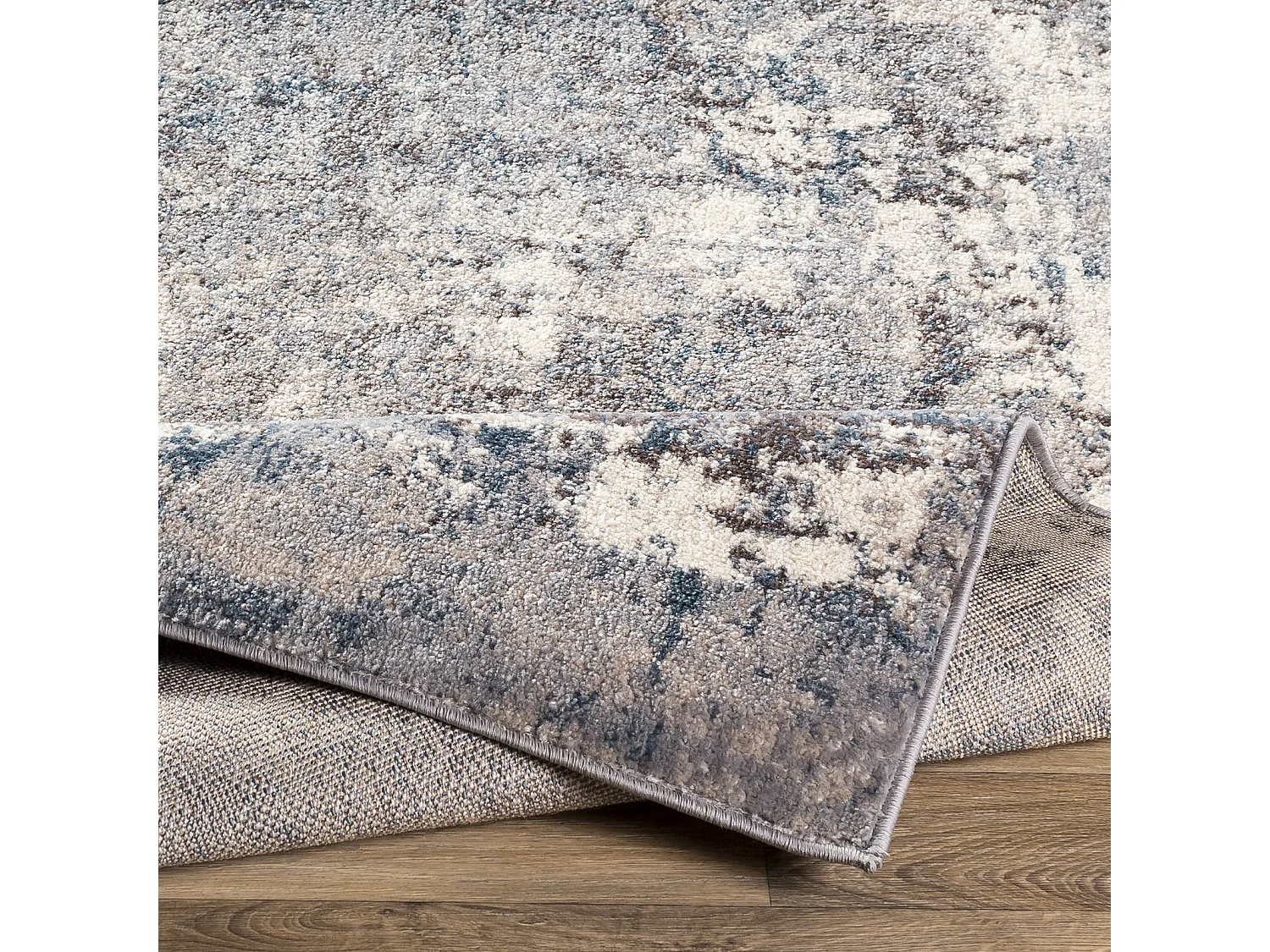 Modern Abstract Tapijt - Blauw/Grijs - 200x275cm - NOA