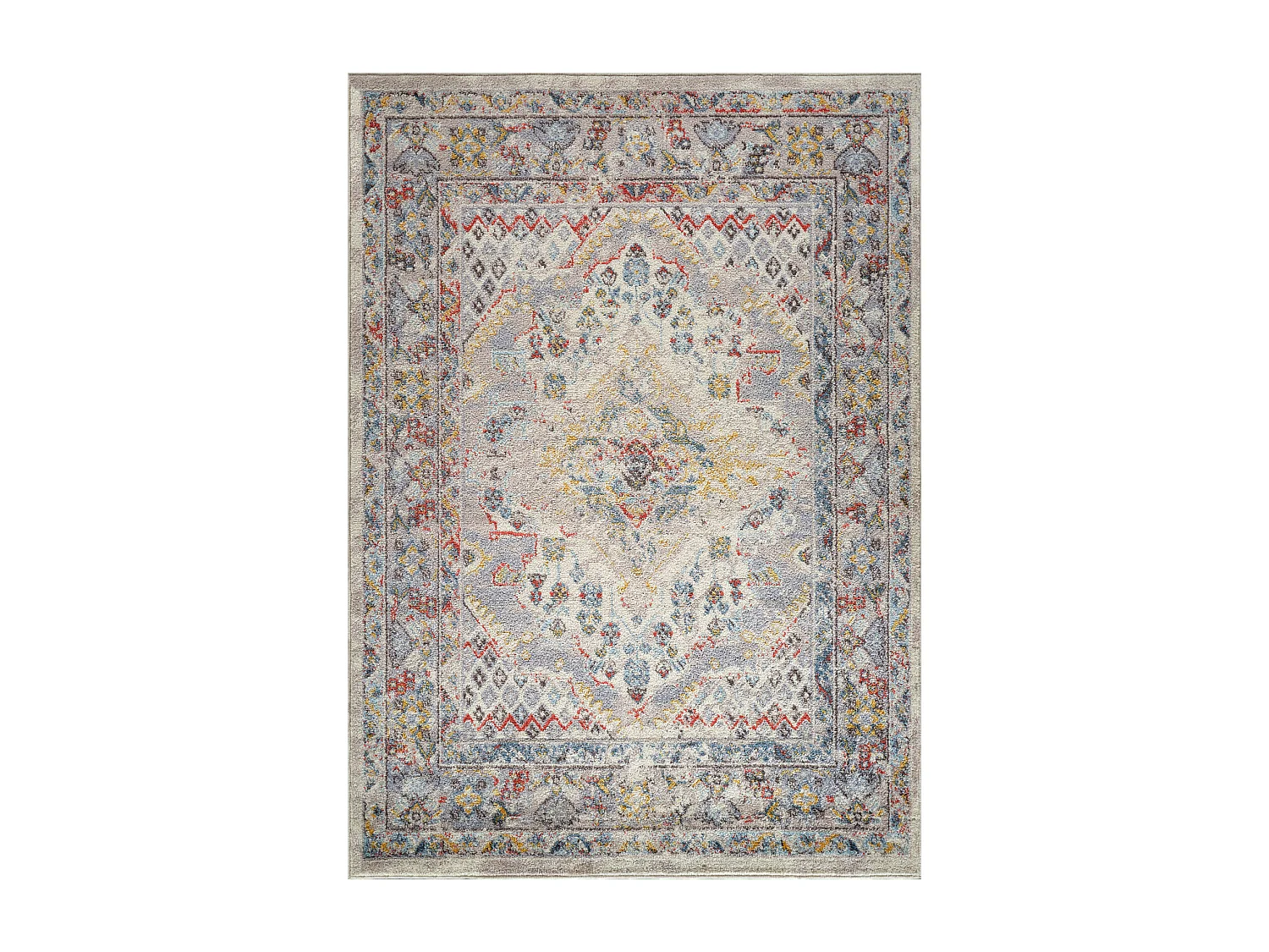 Tapis Vintage Oriental - Multicolore/Gris - 160x213cm - JADE