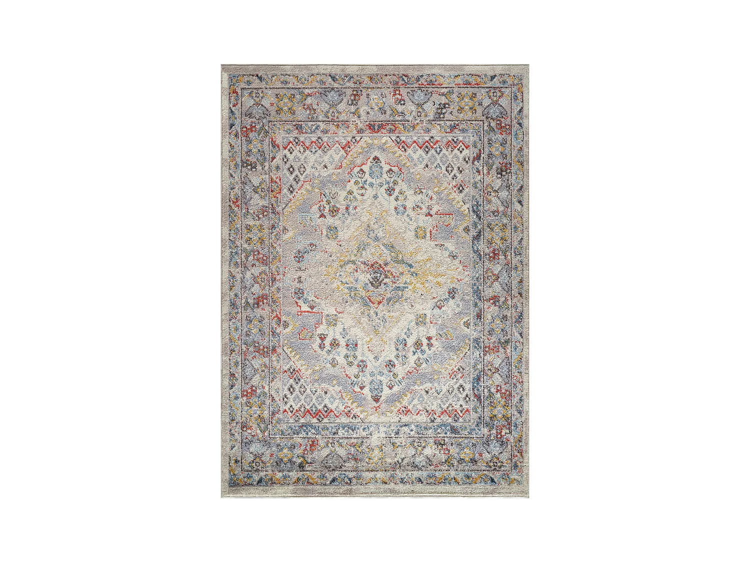 Vintage Oosters Tapijt - Meerkleurig/Grijs - 160x213cm - JADE