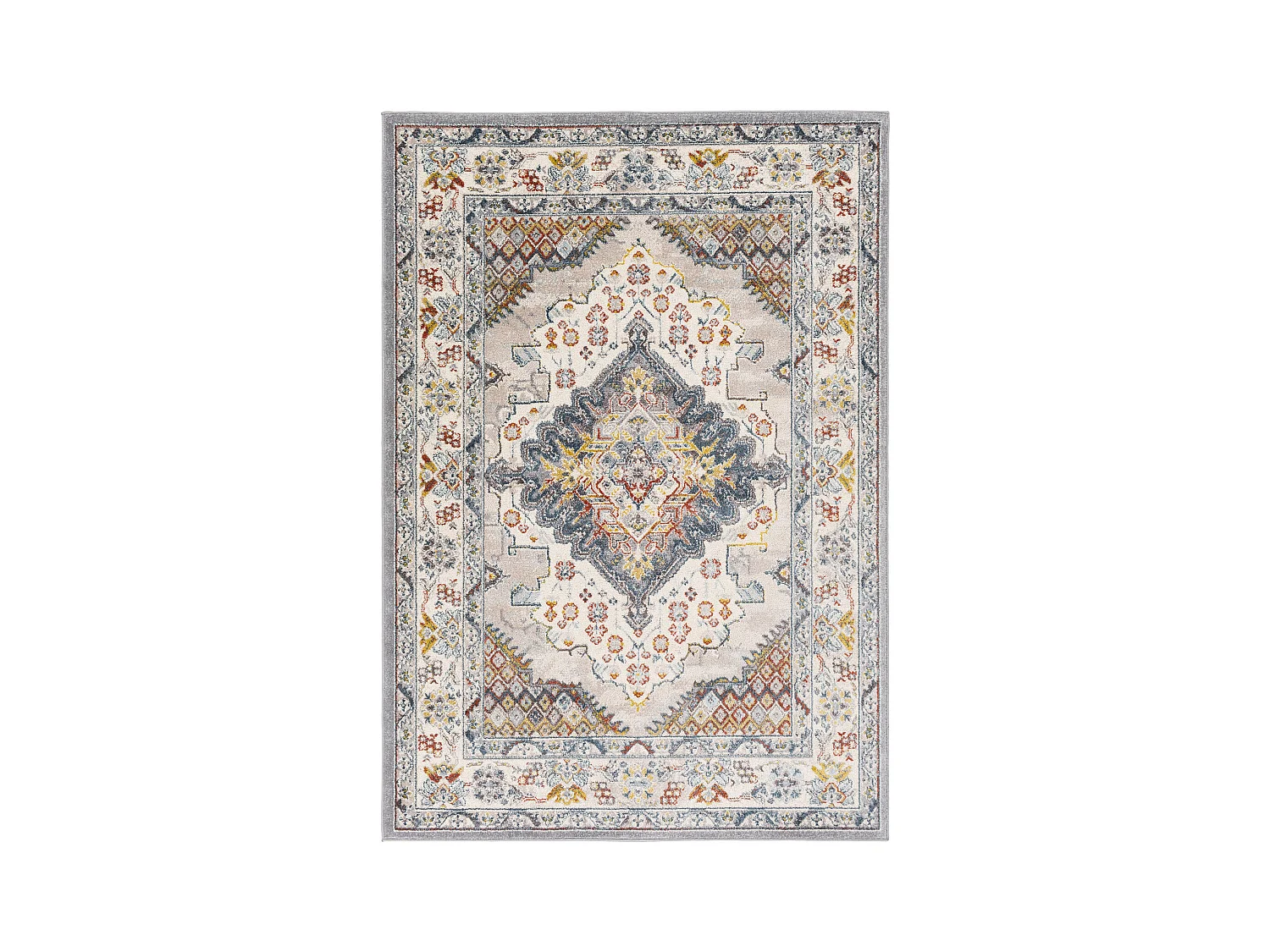 Tapis Vintage Oriental - Multicolore/Gris - 160x213cm - JADE
