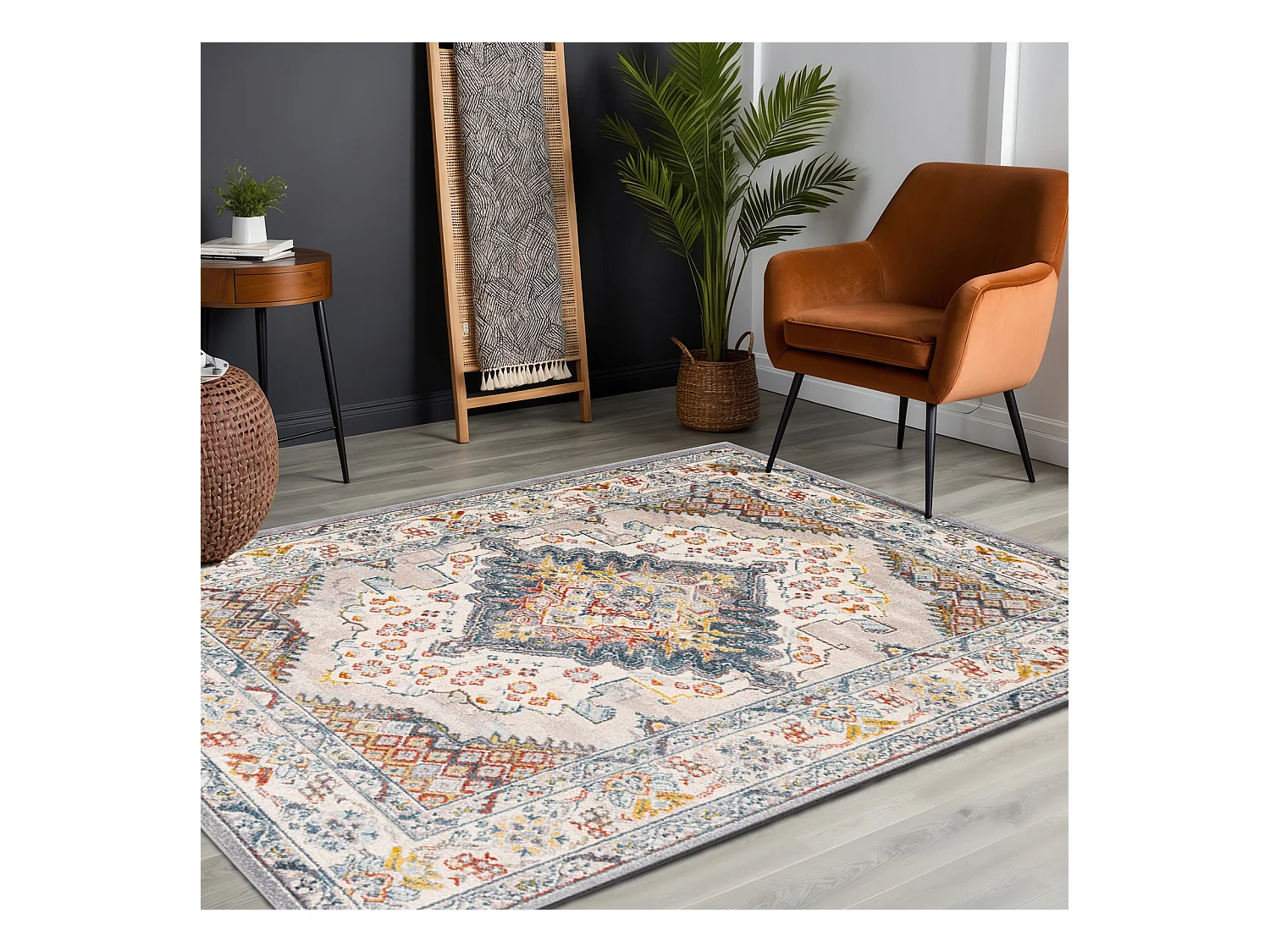 Vintage Oosters Tapijt - Meerkleurig/Bruin - 160x213cm - JADE