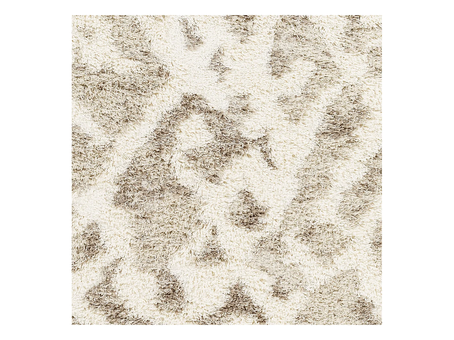 Zacht Hoogpolig Shaggy Scandinavisch Boho Tapijt - Wit/Beige - 160x220cm - PAULA