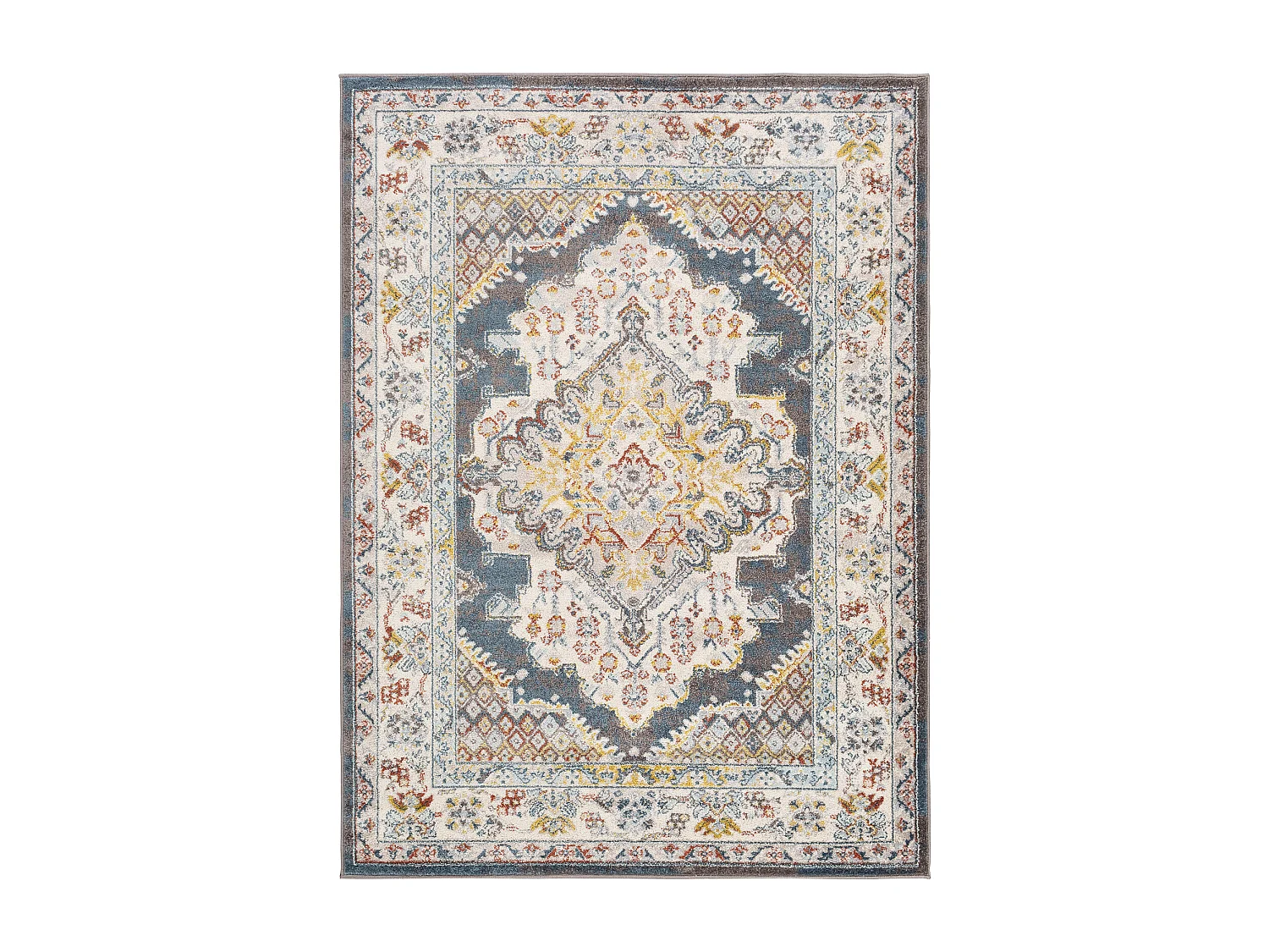 Tapis Vintage Oriental - Multicolore/Gris - 160x213cm - JADE