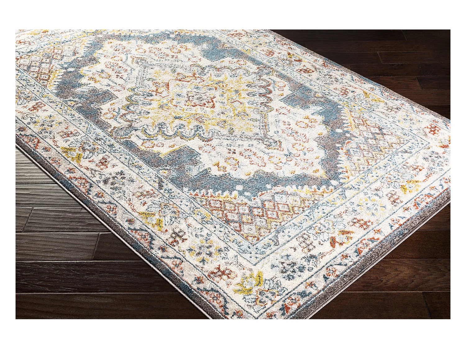 Tapis Vintage Oriental - Multicolore/Gris - 160x213cm - JADE