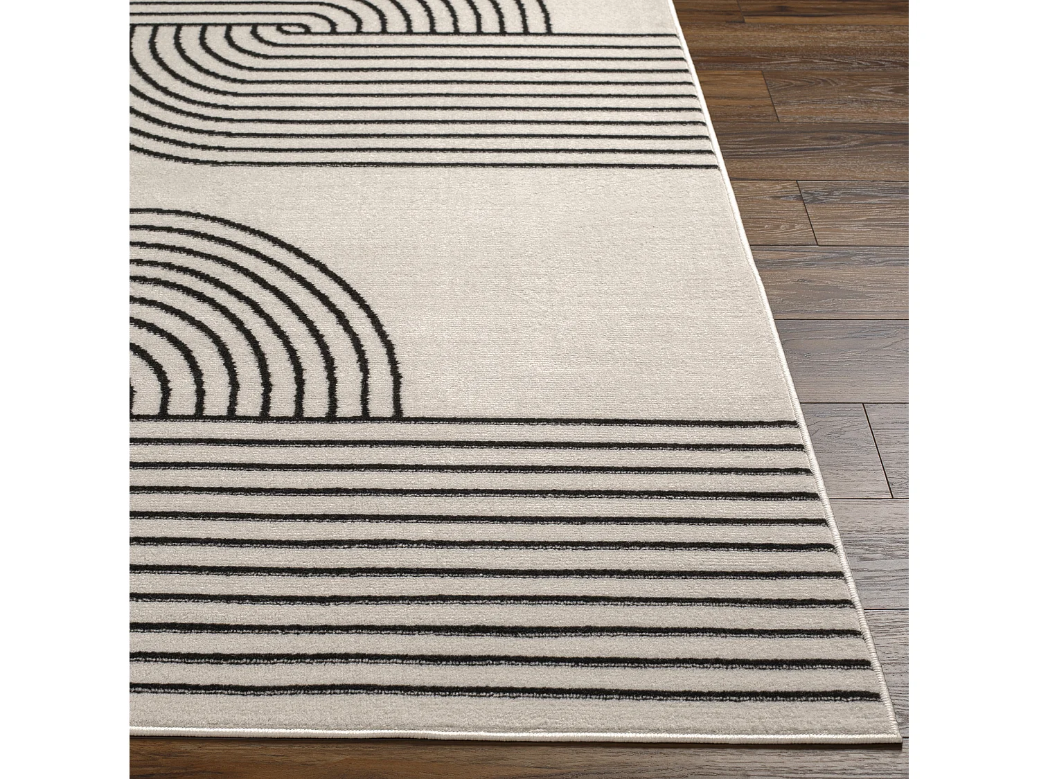 Tappeto Scandinavo Moderno - Bianco/Nero - 152x213cm - CONSTANCE