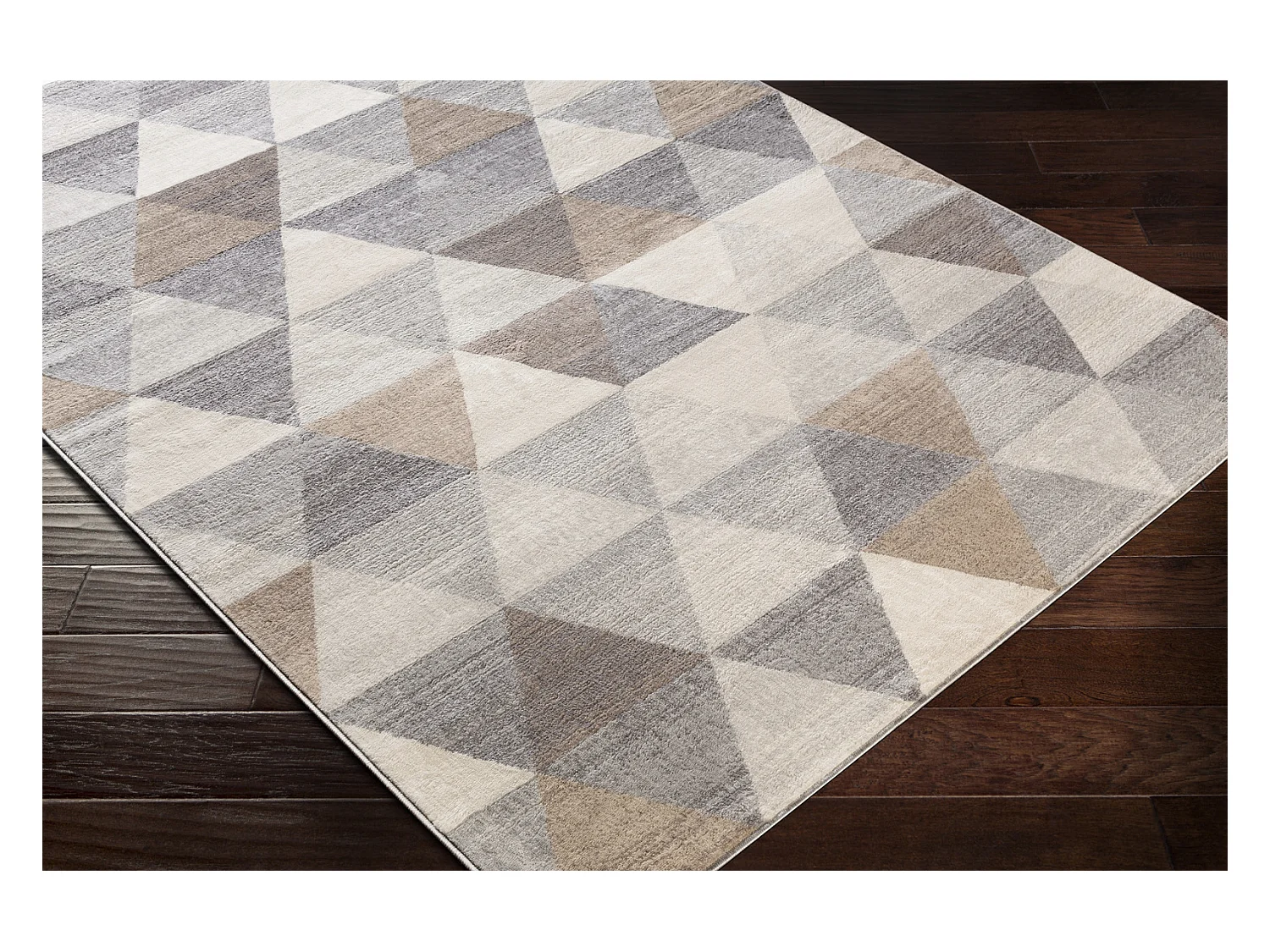 Modern Scandinavisch Tapijt - Wit/Bruin - 200x275cm - KATHERINE