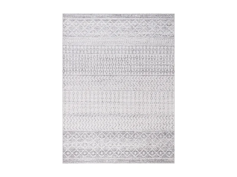 Tappeto Scandinavo Boho - Grigio/Bianco - 160x230cm - MILA